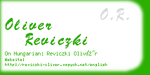 oliver reviczki business card